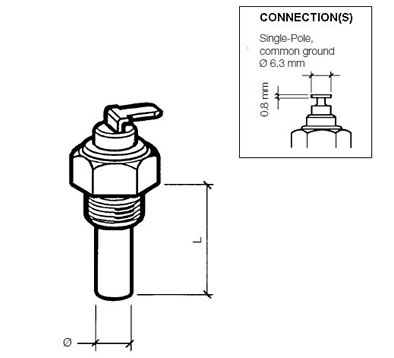 VDO Coolant temperature sender 120°C